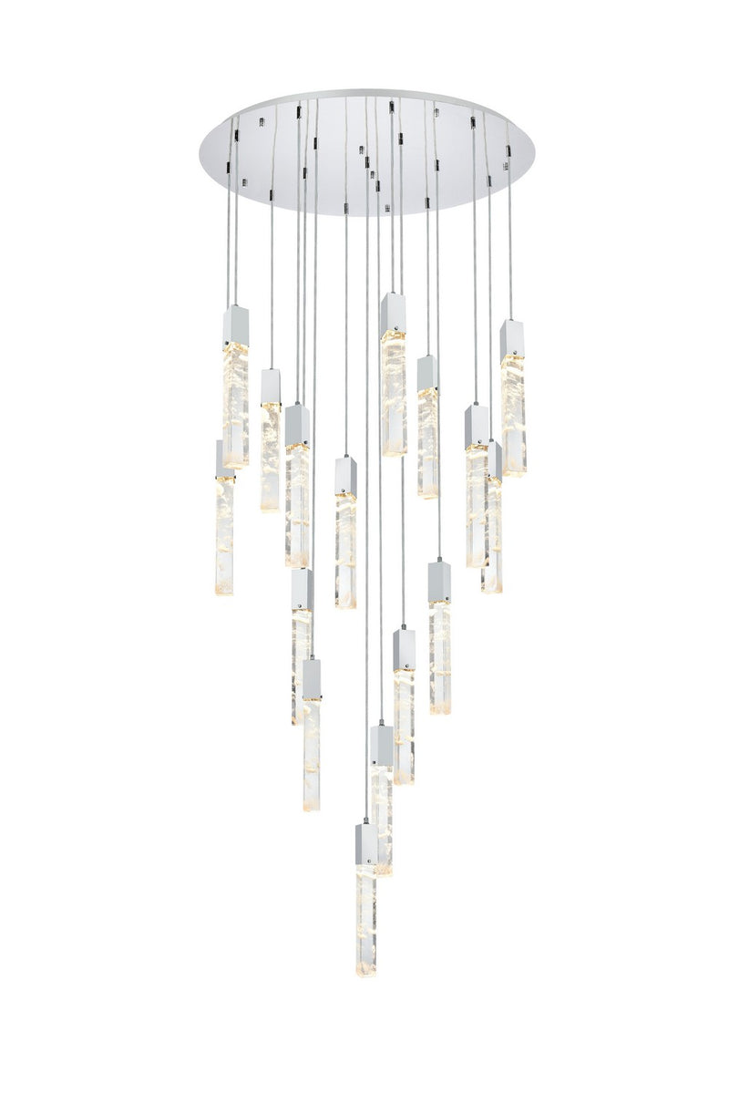 Elegant Lighting 2089G36C 16 Light Chandelier, Chrome