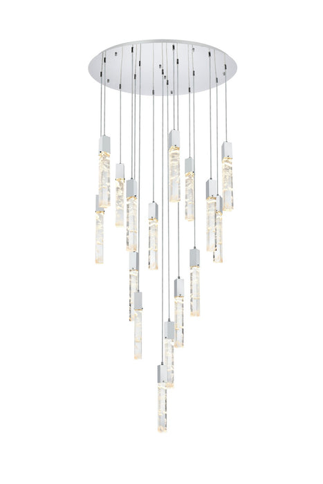 Elegant Lighting 2089G36C 16 Light Chandelier, Chrome
