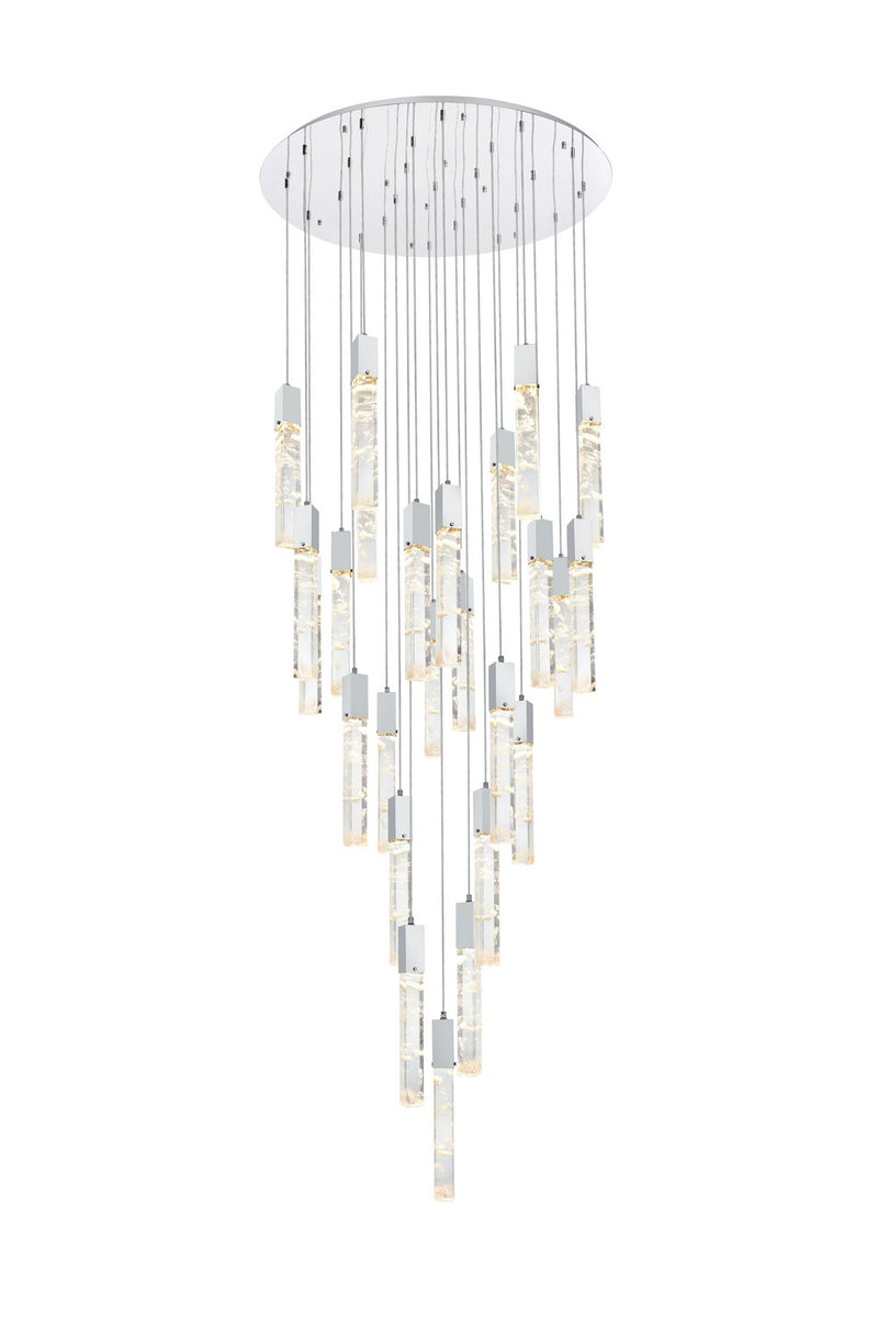 Elegant Lighting 2089G42C 25 Light Chandelier, Chrome