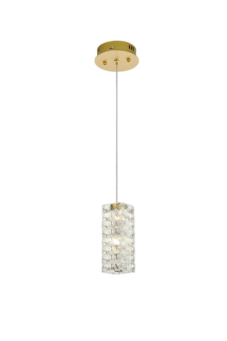 Elegant Lighting 3680D1SG LED Pendant, Satin Gold