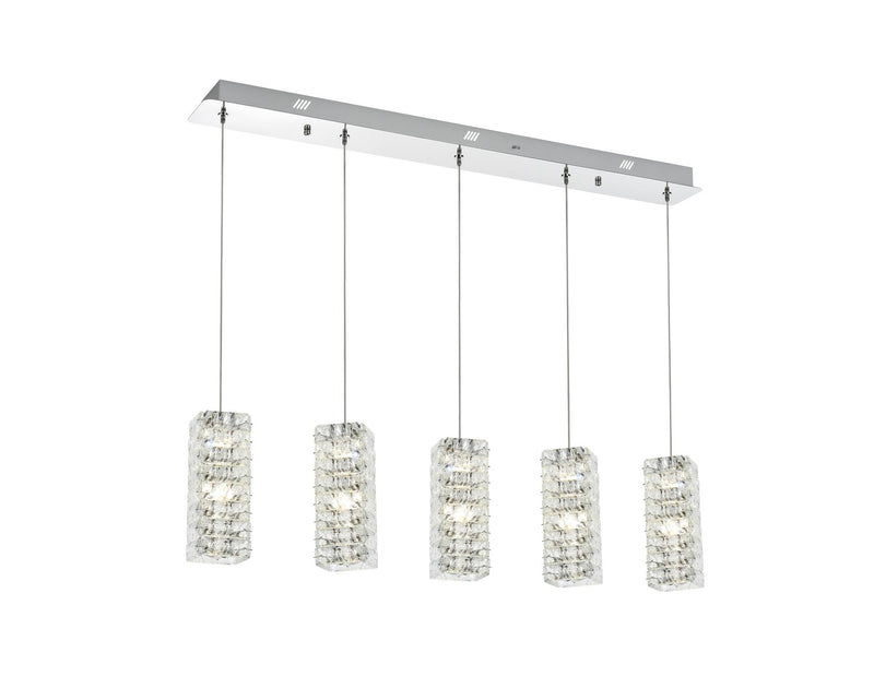 Elegant Lighting 3680D5C LED Pendant, Chrome