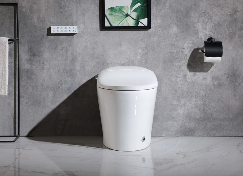 Elegant Lighting ET-1015GW Bidet Toilet, Glossy White