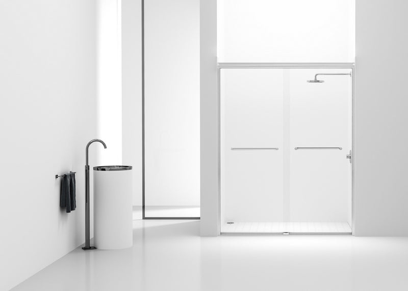 Elegant Lighting SD208-6072PCH Semi-Frameless Shower Door, Polished Chrome