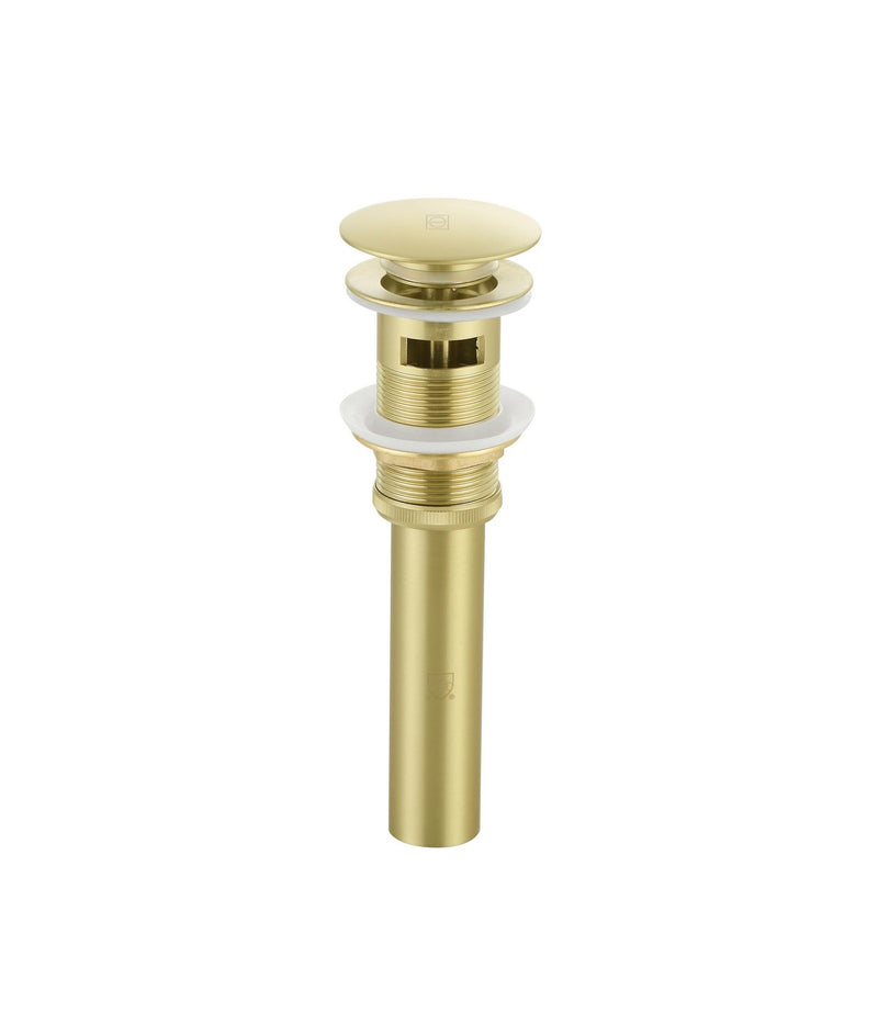Elegant Lighting VDN100BGD Pop-Up Bathroom Sink Drain with Overflow, Brushed Gold