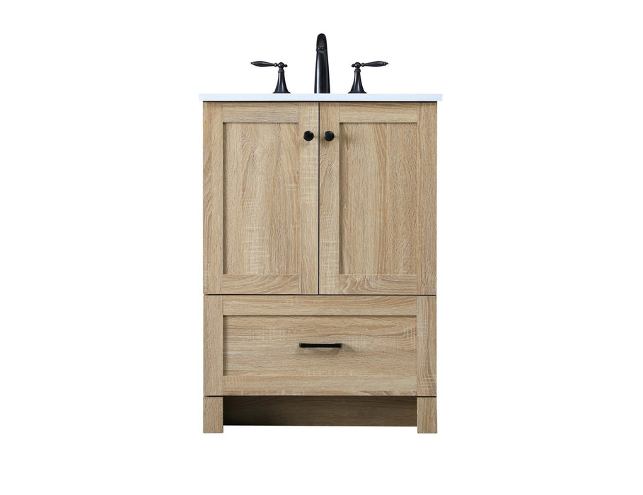 Elegant Lighting VF2824MW Single Bathroom Vanity, Mango Wood