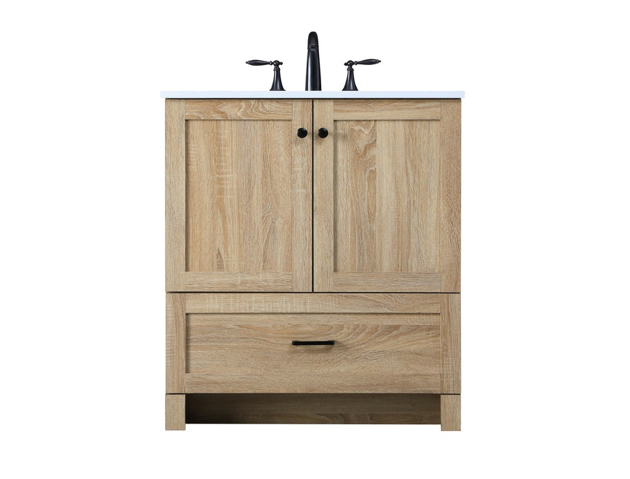 Elegant Lighting VF2830MW Single Bathroom Vanity, Mango Wood