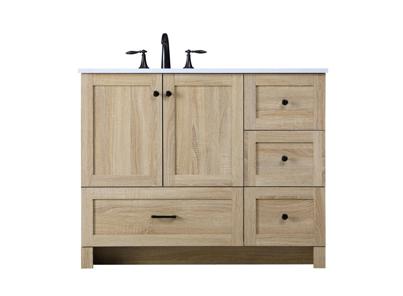 Elegant Lighting VF2842MW Single Bathroom Vanity, Mango Wood