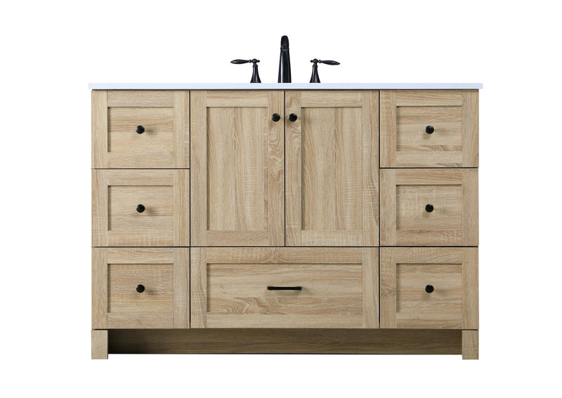Elegant Lighting VF2848MW Single Bathroom Vanity, Mango Wood