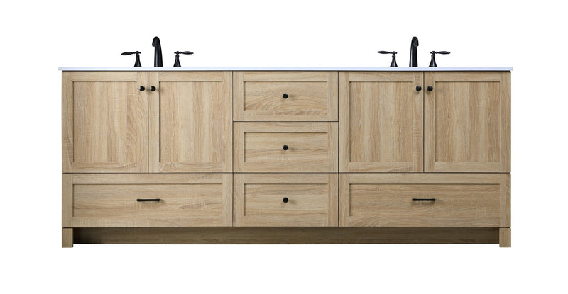 Elegant Lighting VF2884DMW Double Bathroom Vanity, Mango Wood