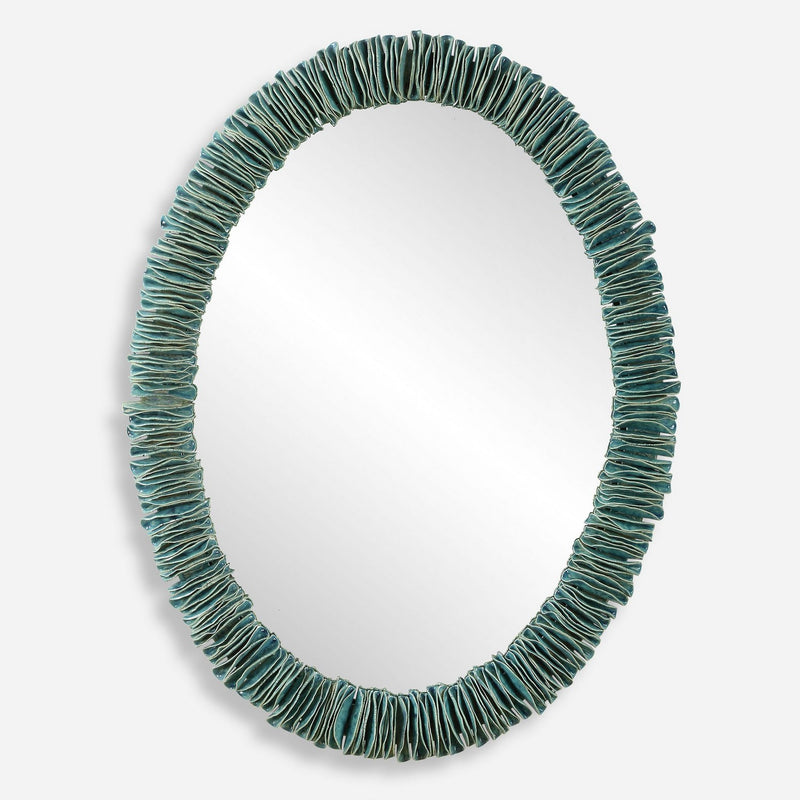 Uttermost 08183 Mirror, Blue Glaze
