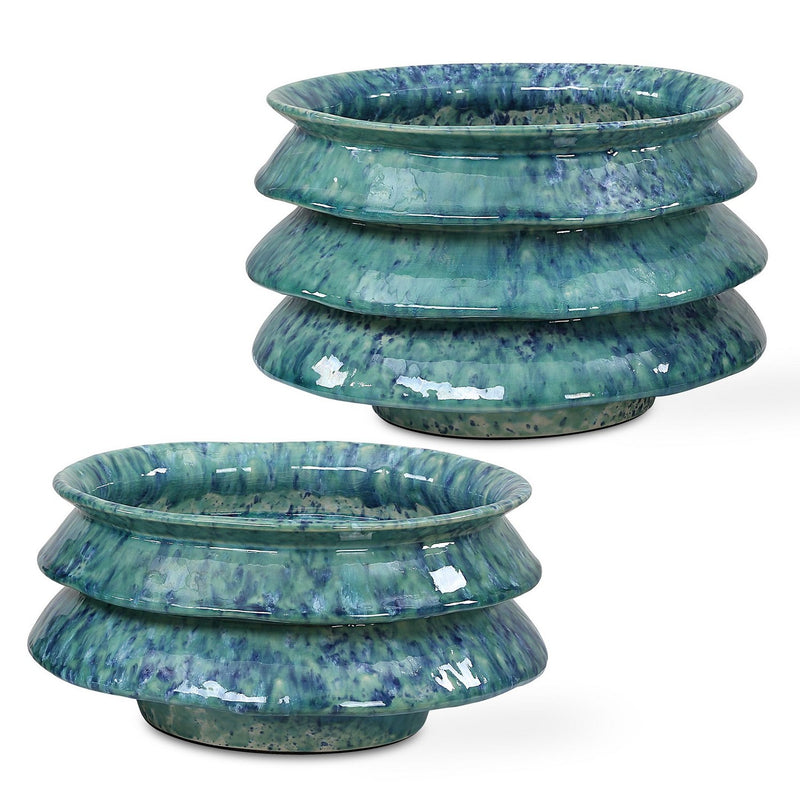 Uttermost 18147 Bowls Set/2, Blue And Green