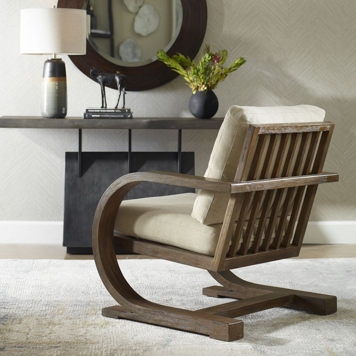 Uttermost 23042 Accent Chair, Mango Wood