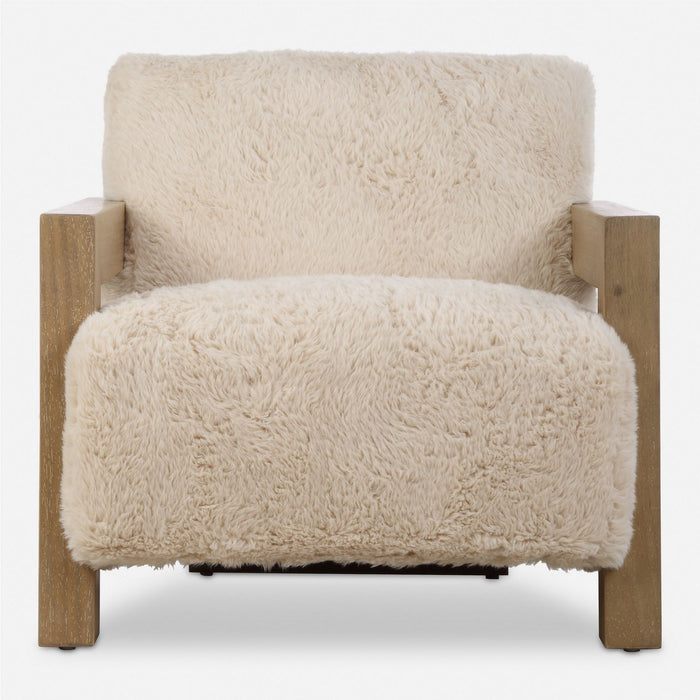 Uttermost 23453 Accent Chair, Dry Oak