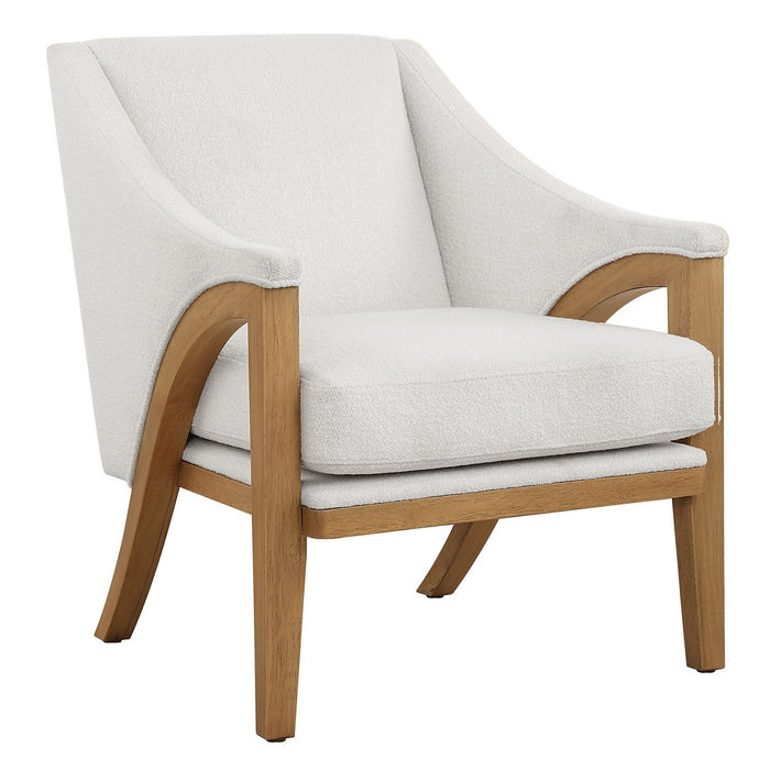 Uttermost 23862 Accent Chair, Solid Oak