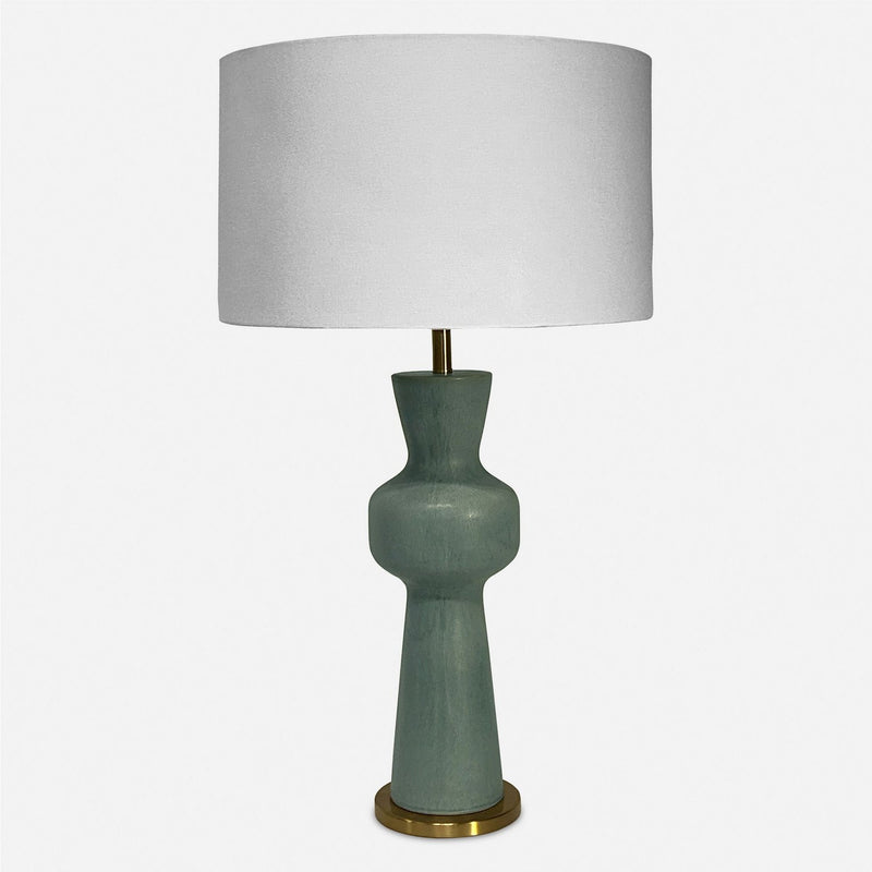 Uttermost 30382-1 One Light Table Lamp, Brushed Antique Brass