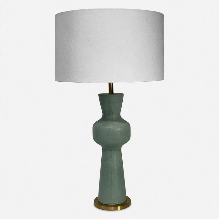 Uttermost 30382-1 One Light Table Lamp, Brushed Antique Brass