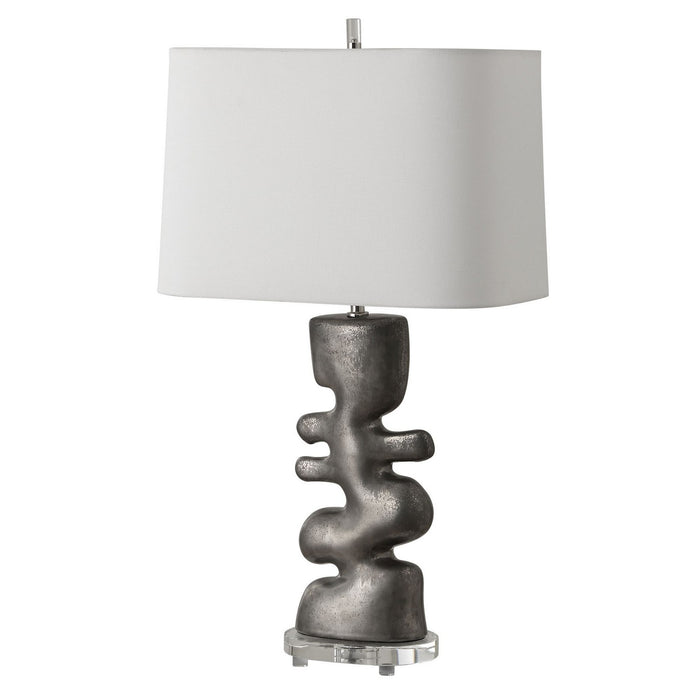 Uttermost 30408-1 One Light Table Lamp, Tarnished Nickel