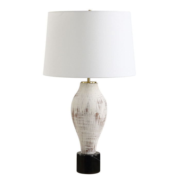 Uttermost 30427 One Light Table Lamp, Plated Brass