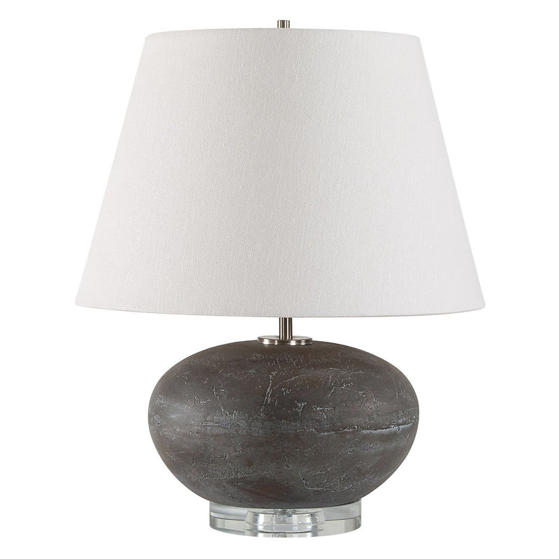 Uttermost 30430-1 One Light Table Lamp, Plated Nickel