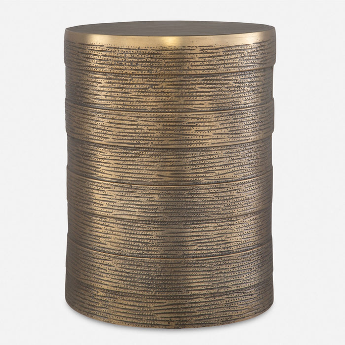 Uttermost 50015 Accent Table, Antique Brass
