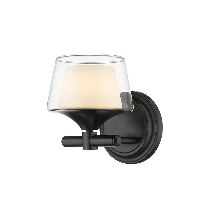 Innovations 311-1W-BK-CLW One Light Bath Vanity, Black
