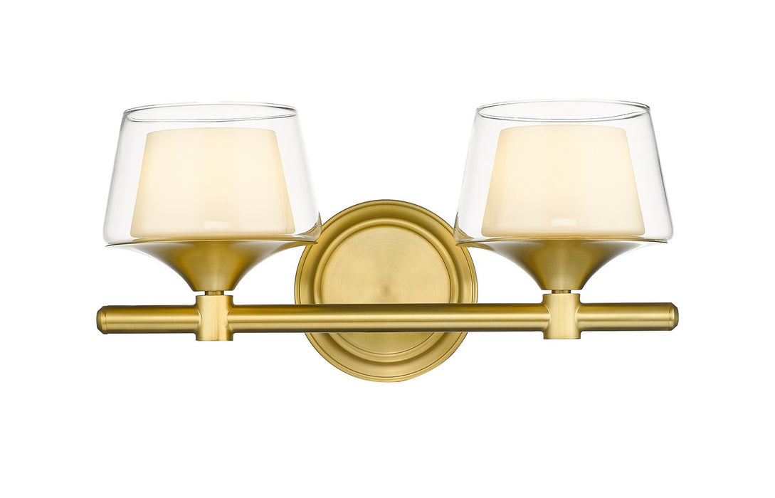 Innovations 311-2W-SG-CLW Two Light Bath Vanity, Satin Gold