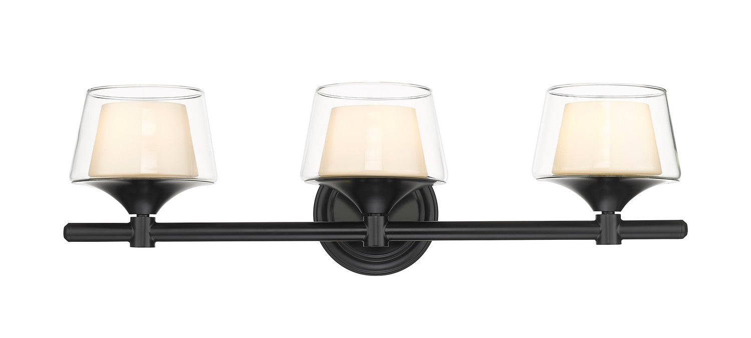 Innovations 311-3W-BK-CLW Three Light Bath Vanity, Black