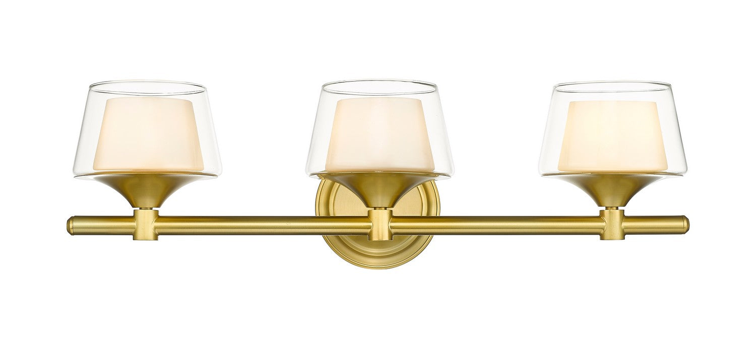 Innovations 311-3W-SG-CLW Three Light Bath Vanity, Satin Gold
