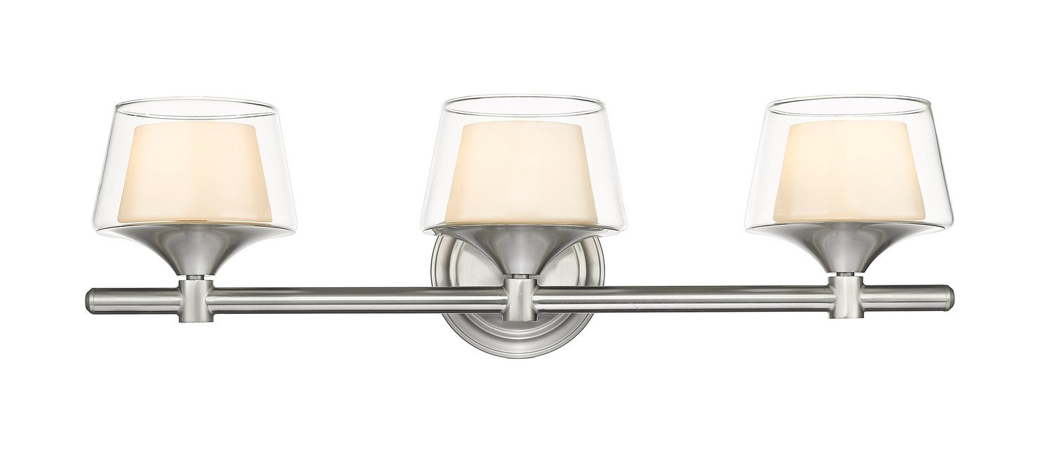 Innovations 311-3W-SN-CLW Three Light Bath Vanity, Satin Nickel