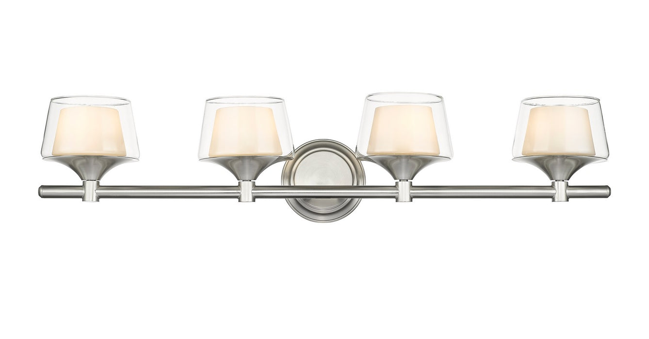 Innovations 311-4W-SN-CLW Four Light Bath Vanity, Satin Nickel