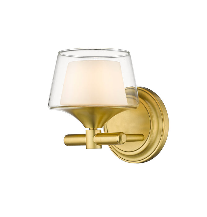 Innovations 311-1W-SG-CLW One Light Bath Vanity, Satin Gold