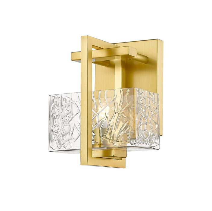 Innovations 312-1W-SG-CL One Light Bath Vanity, Satin Gold