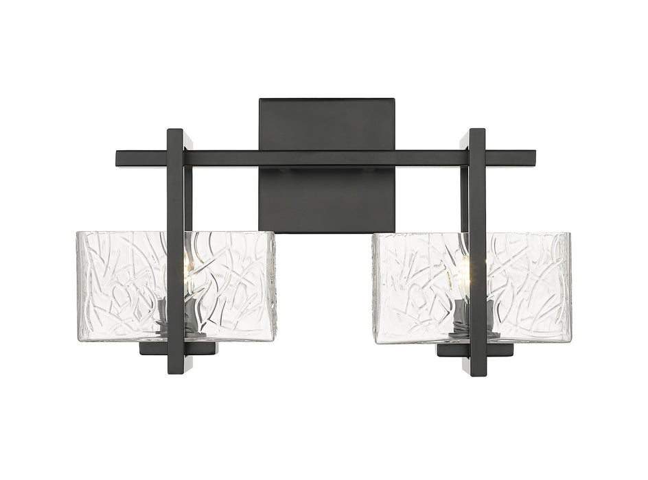Innovations 312-2W-BK-CL Two Light Bath Vanity, Black