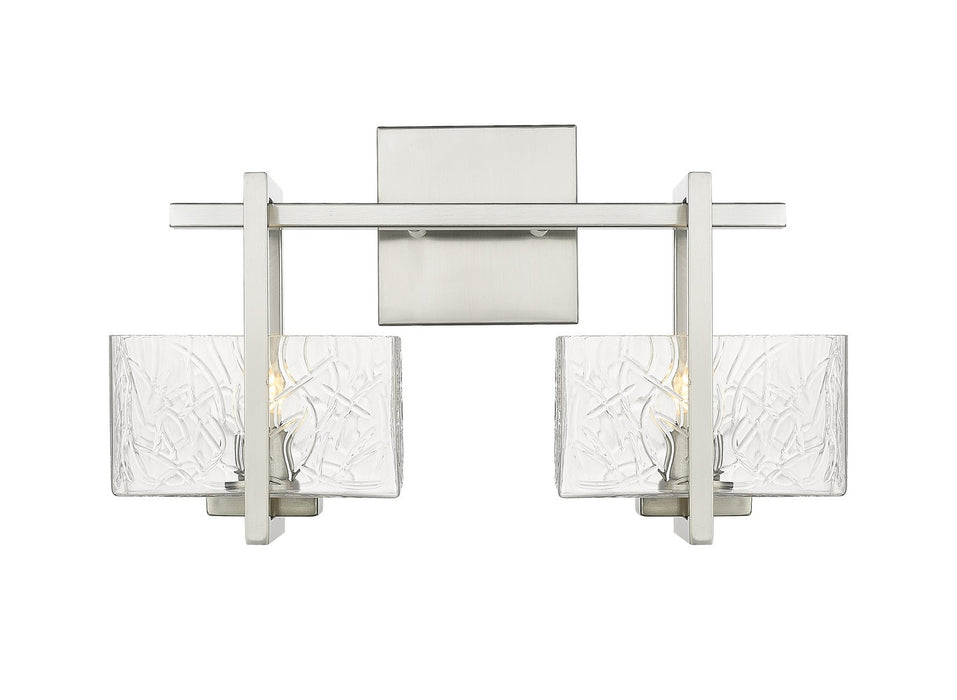 Innovations 312-2W-SN-CL Two Light Bath Vanity, Satin Nickel