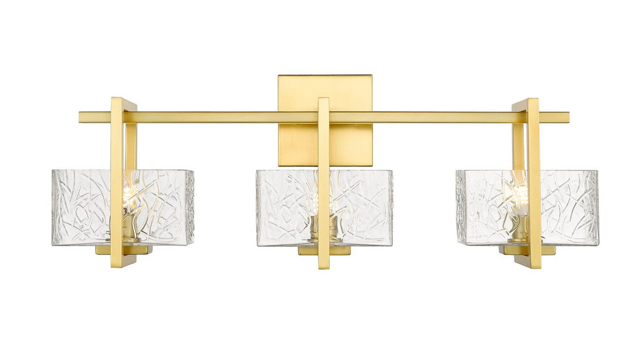 Innovations 312-3W-SG-CL Three Light Bath Vanity, Satin Gold