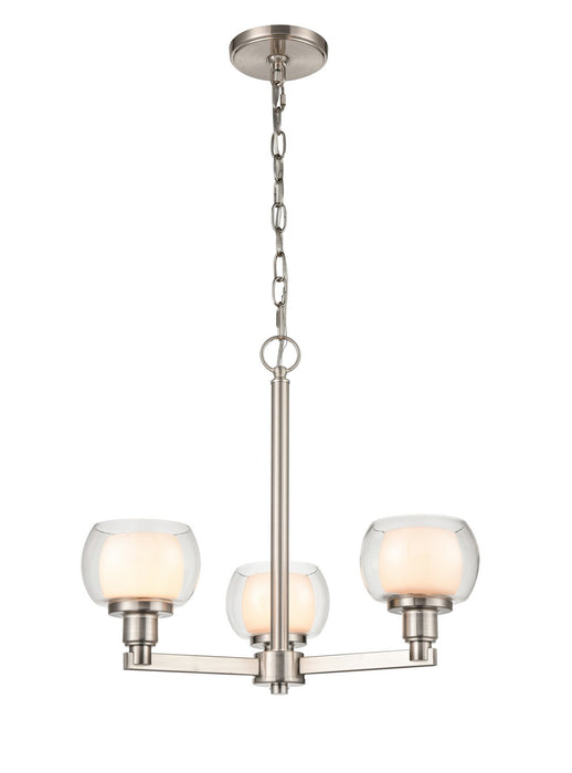 Innovations 330-3CR-SN-CLW Three Light Pendant, Satin Nickel