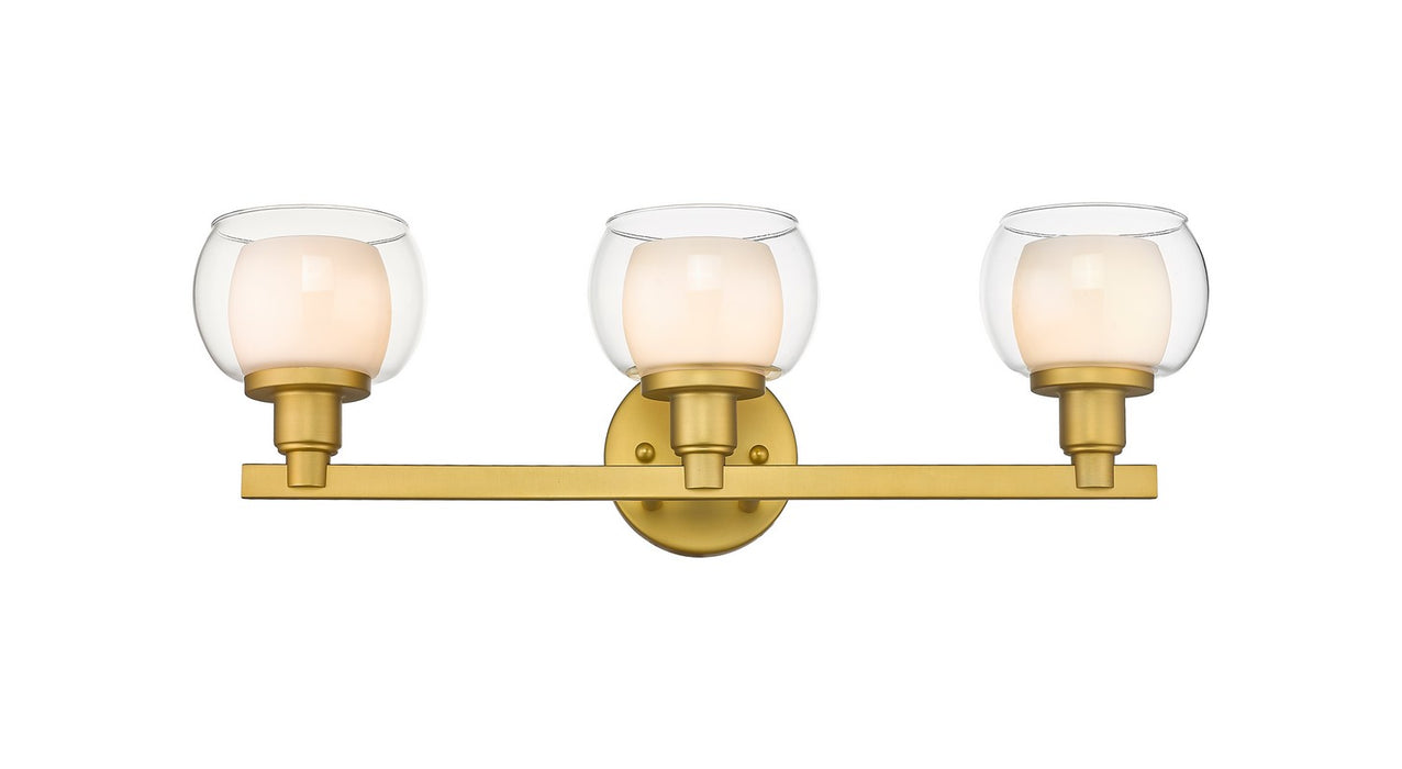 Innovations 330-3W-SG-CLW Three Light Bath Vanity, Satin Gold