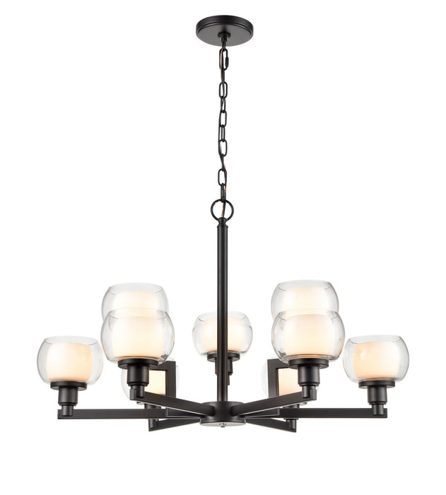 Innovations 330-9CR-BK-CLW Nine Light Chandelier, Black