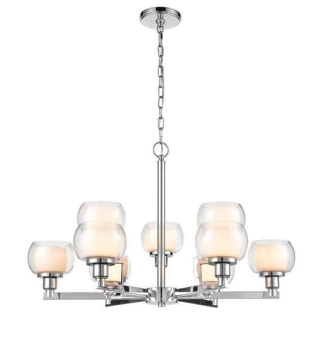Innovations 330-9CR-PC-CLW Nine Light Chandelier, Polished Chrome