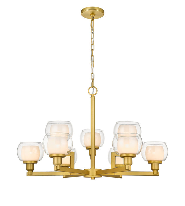 Innovations 330-9CR-SG-CLW Nine Light Chandelier, Satin Gold