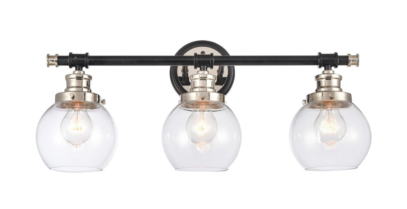 Innovations 340-3W-BPN-G3402-6 Three Light Bath Vanity, Black Polished Nickel