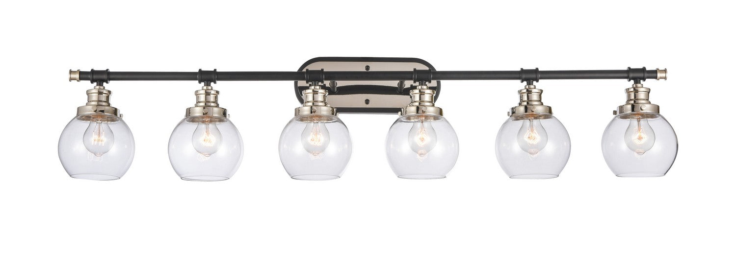 Innovations 340-6W-BPN-G3402-6 Six Light Bath Vanity, Black Polished Nickel