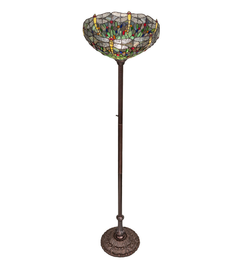 Meyda Tiffany 12436 One Light Torchiere Base, Mahogany Bronze