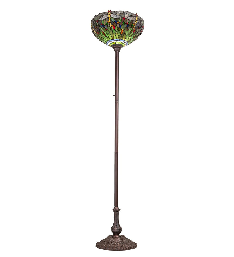 Meyda Tiffany 12436 One Light Torchiere Base, Mahogany Bronze