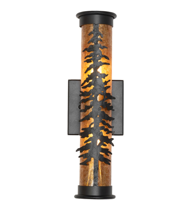 Meyda Tiffany 270086 Two Light Wall Sconce, Textured Black