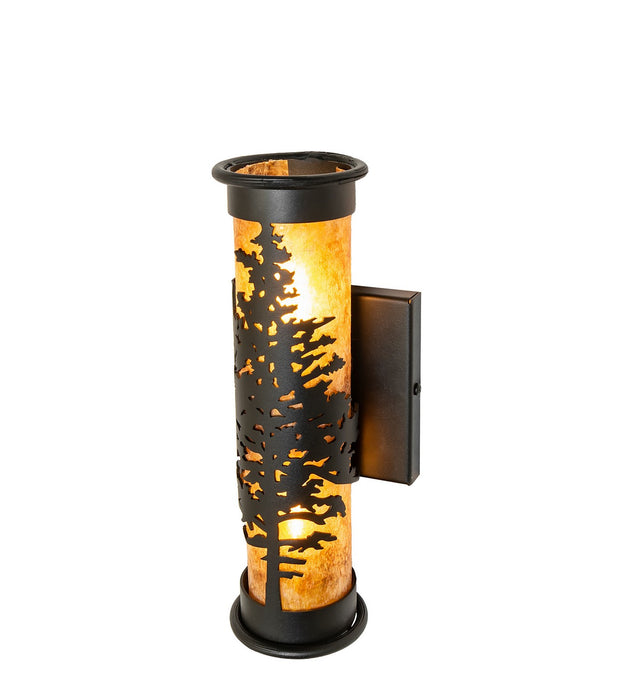 Meyda Tiffany 270090 Two Light Wall Sconce, Textured Black