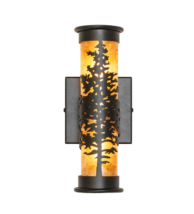 Meyda Tiffany 270090 Two Light Wall Sconce, Textured Black