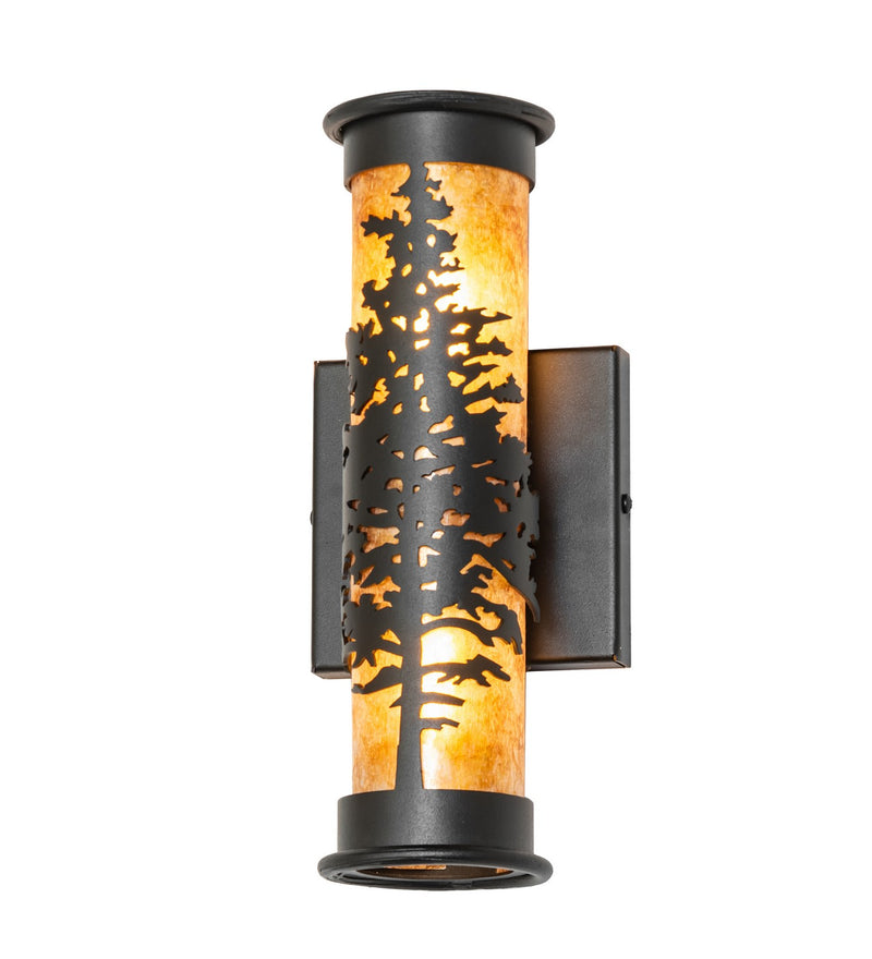 Meyda Tiffany 270090 Two Light Wall Sconce, Textured Black
