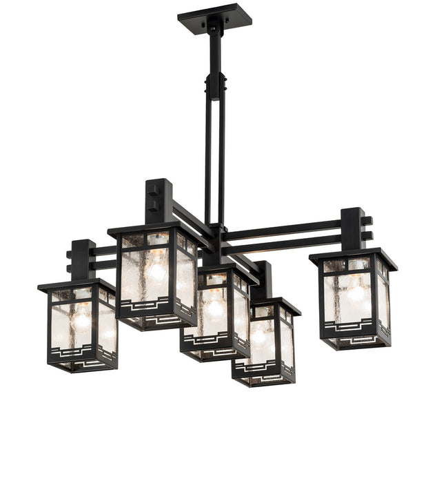 Meyda Tiffany 273995 Five Light Chandelier, Solar Black