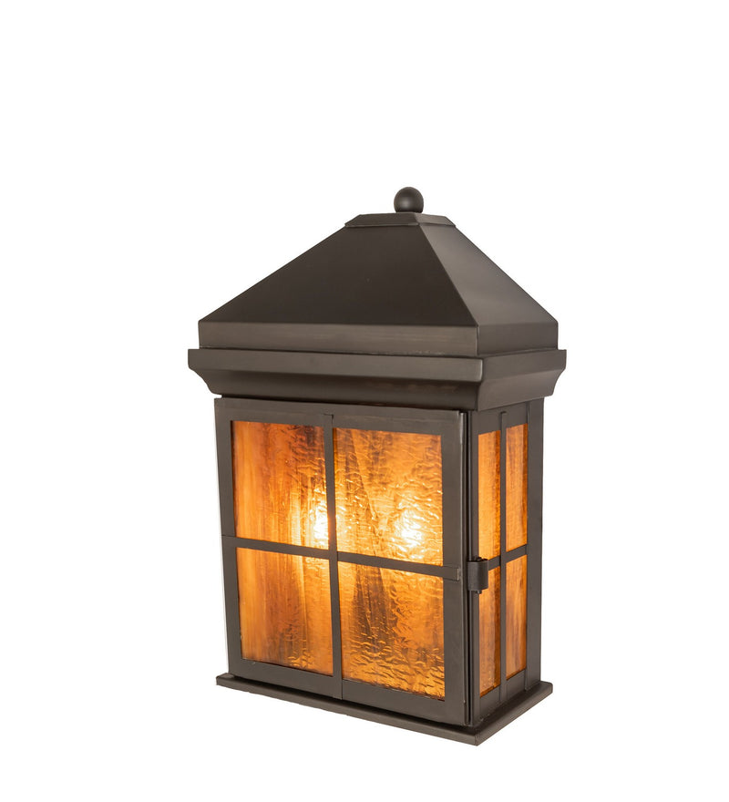 Meyda Tiffany 276402 Two Light Wall Sconce, Craftsman Brown